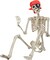 5.4 FT Large Skeleton Halloween Decorations, Posable Life Size Full Body Realistic Bones Movable Joints Scary Skeleton Decor for Halloween Porch House Props Indoor/Outdoor Decor